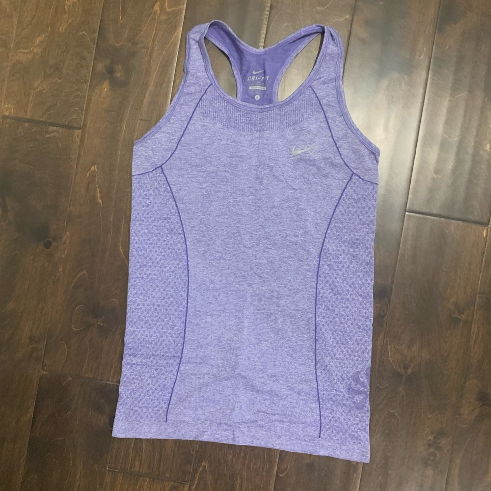 Nike Dri-Fit Racer Tank Purple Small